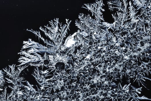 Grayscale ice crystals photo
