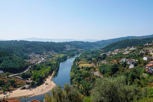 View of the Mondego River in Penacova, Portugal photo