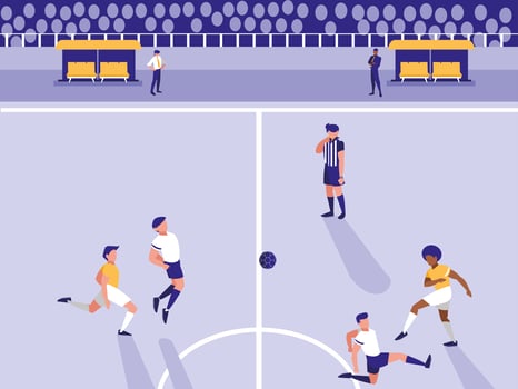 Football soccer stadium scene vector
