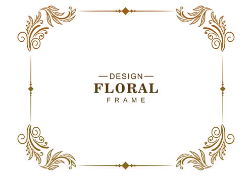 Ornament decorative creative floral frame design  vector