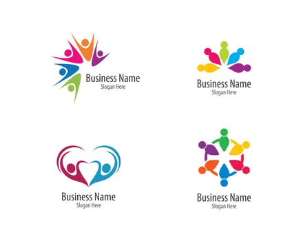 Community logo set vector