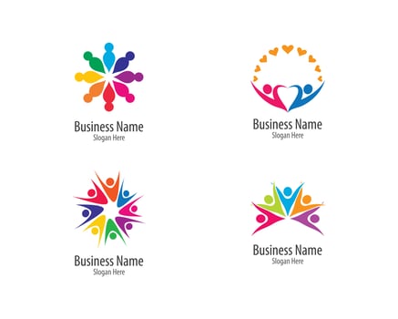 Community logo set  vector