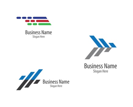 Business finance logo set vector