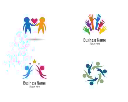 Community logo set  vector