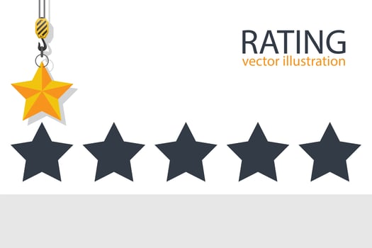 Crane hook rating 1-star vector