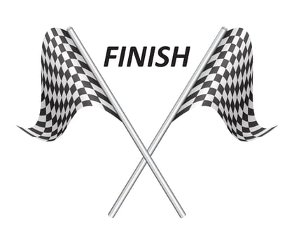 Racing checkered flags vector