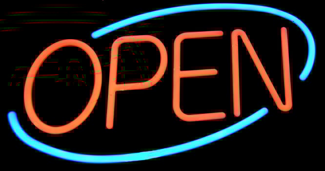 Neon open sign photo