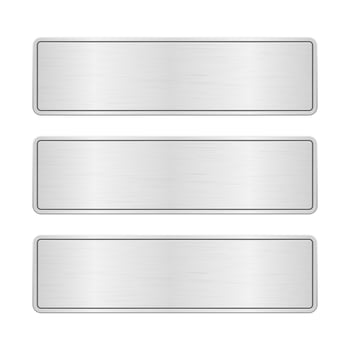 Metallic door plates vector