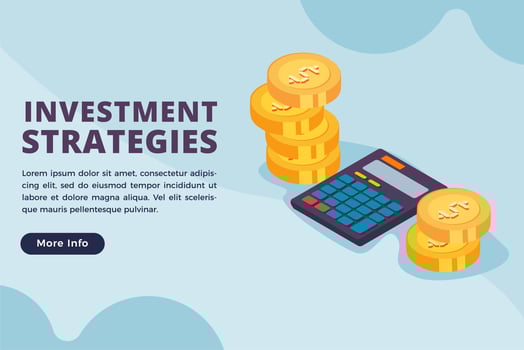Investment strategies business concept vector