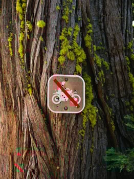 No riding motorcycles sign photo