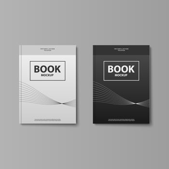 Book cover mockup templates vector