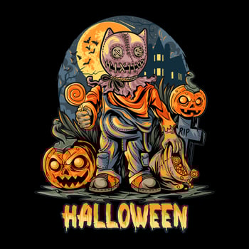 Halloween night spooky poster  vector