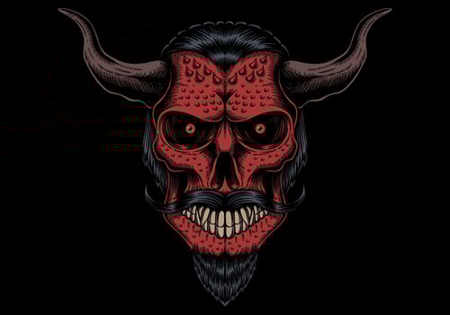 Skull devil head vector