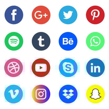 Social Media Icons Set vector