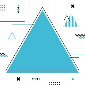 Blue memphis style in square size. vector