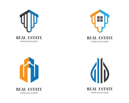 Set of real estate  vector