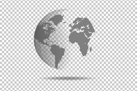 Abstract World map Global network connection vector