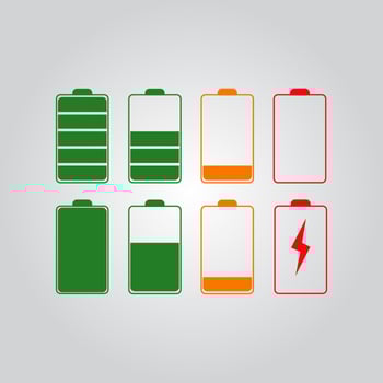 Phone Battery Power Levels vector