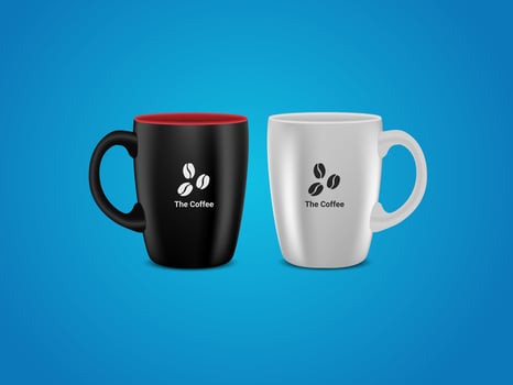 Black and White Mug Mock-up vector