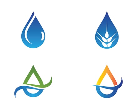 Water droplet blue images logo vector