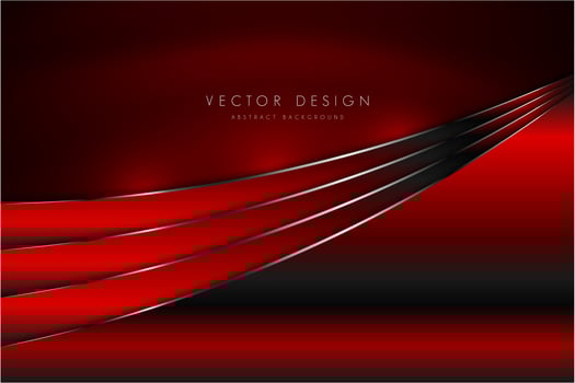 Red and silver metallic background with silk texture. vector