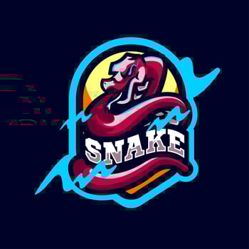 Snake Mascot Logo Sports Style vector