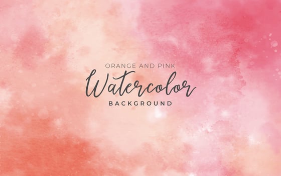 Watercolor Background Orange, Pink vector