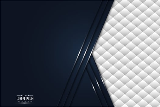 Blue and silver metallic background with white upholstery  vector