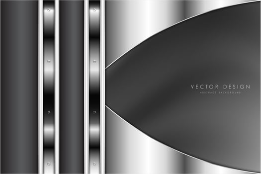 Gray and silver luxury metallic background vector
