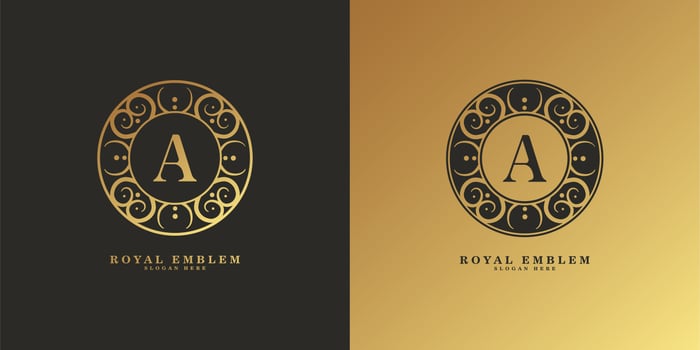 Ornamental letter a logo vector