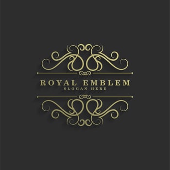 Elegant retro ornamental logo vector