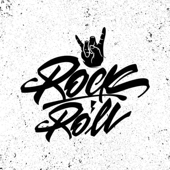 Rock and Roll Lettering Poster for T-shirt vector