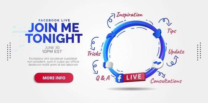 Facebook live streaming vector