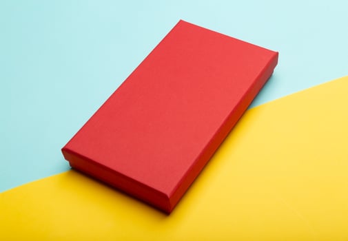 Red product packaging box  photo