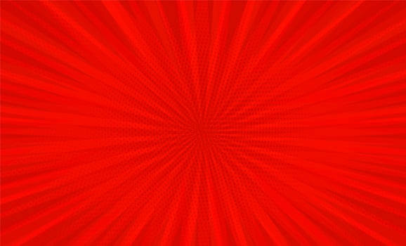 Comic book pop art strip red radial vector