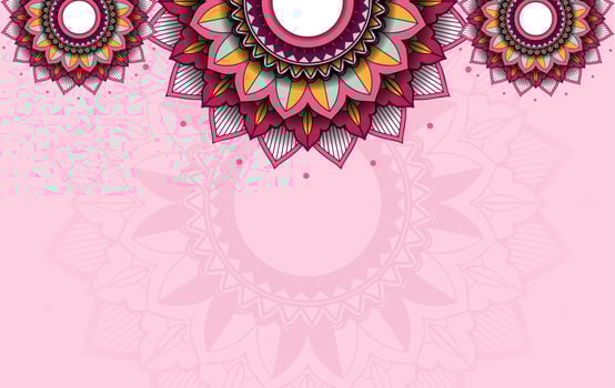 Background template with mandala pattern  vector