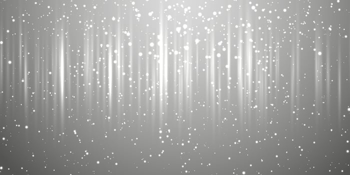 Abstract banner with silver sparkles vector