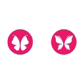 Beauty butterfly set vector