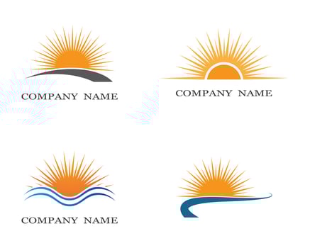 Summer sun symbols vector