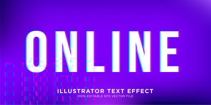 Text Effect Illustrator Style Effect  vector