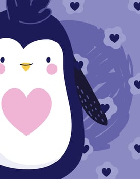 Penguin antarctic bird animal  vector