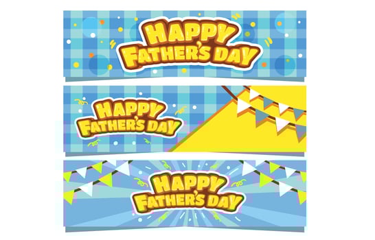 Fun Banner To Celebrate Fathers Day vector