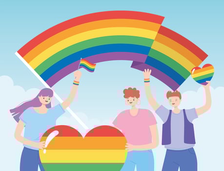 LGBTQ community for Pride parade and celebration vector