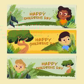 Celebrate Childrens Day and Have Fun in The Park. vector