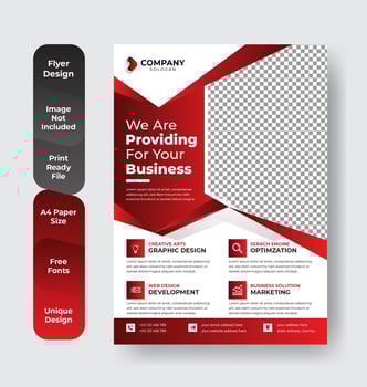 Red Corporate Business Flyer vector