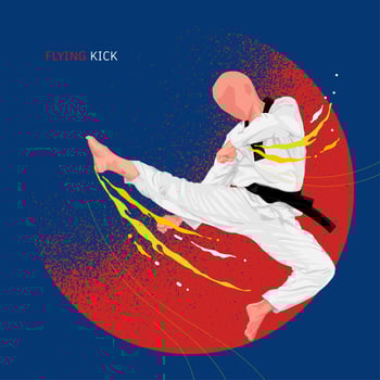 Karate taekwondo poster design  vector