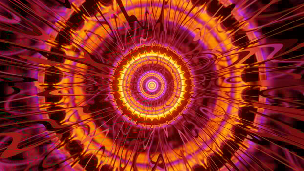 Hot circular 3D light flare reflection  photo
