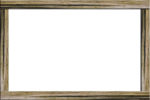 Wood frame on white background photo