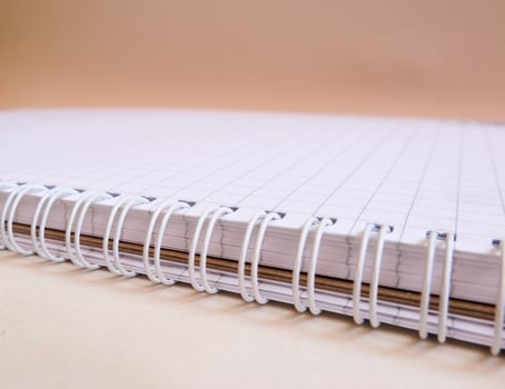 Notebook with spirals photo