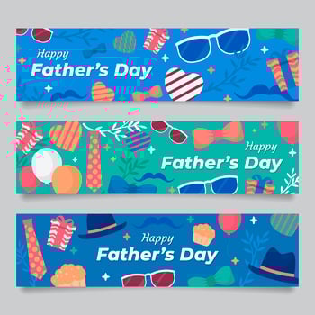 Father's Day Banner Collection vector